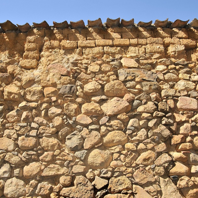 Brick and stone wall