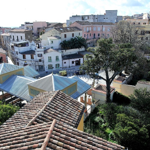 Centro storico col lavatoio visto dall'alto