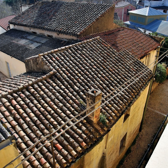 View from the top of the narrow street of the historic center