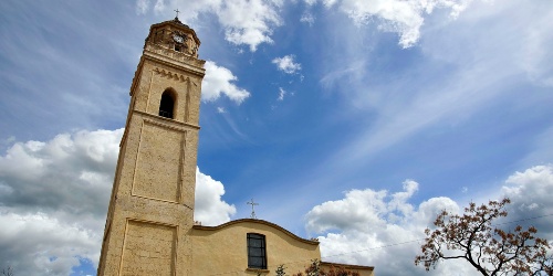 Chiesa di Santa Barbara, campanile e facciata