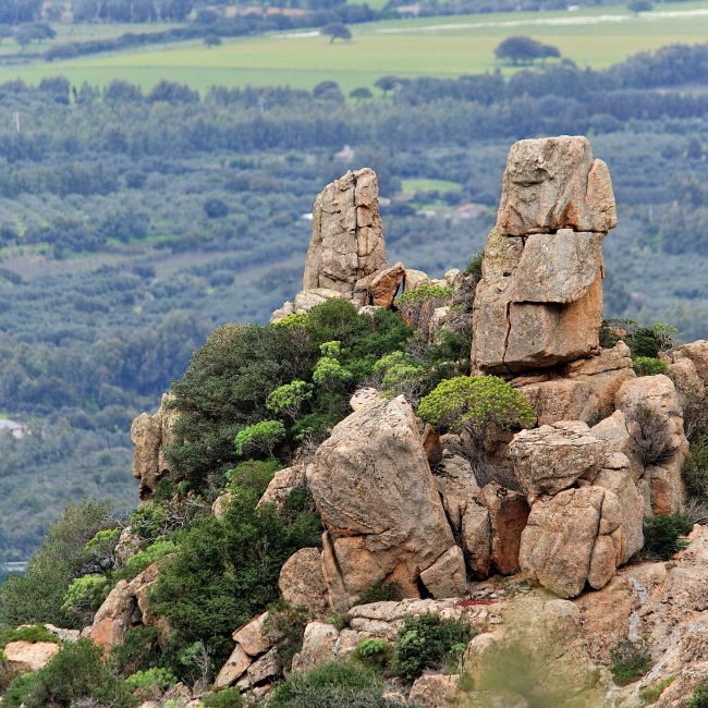 Monti Mannu, rocce granitiche
