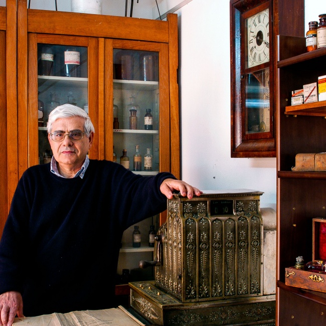 Il dott. Fanni nel museo